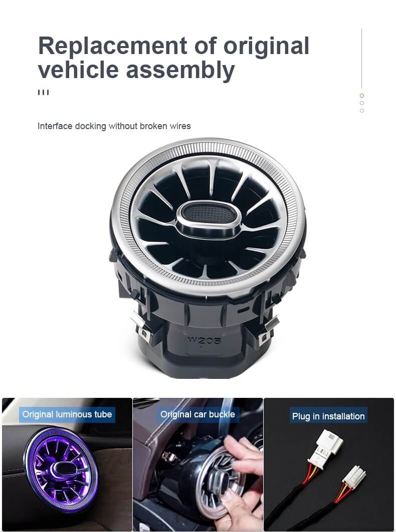 Въздуховоди с амбиентно осветление за Mercedes E class W213 16-21 image 2