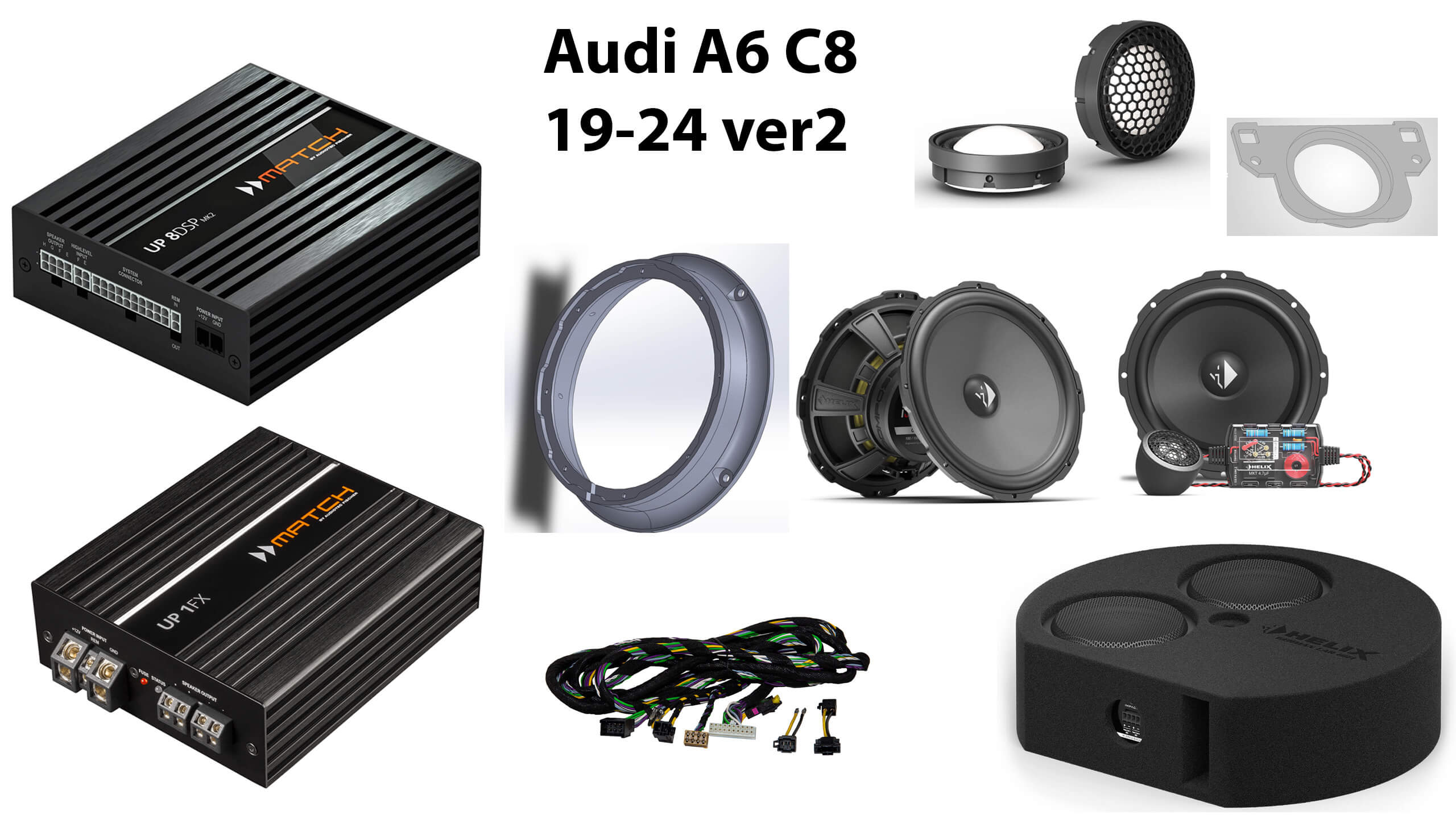 Пакет говорители и DSP усилвател за Audi A6 C8 ver2